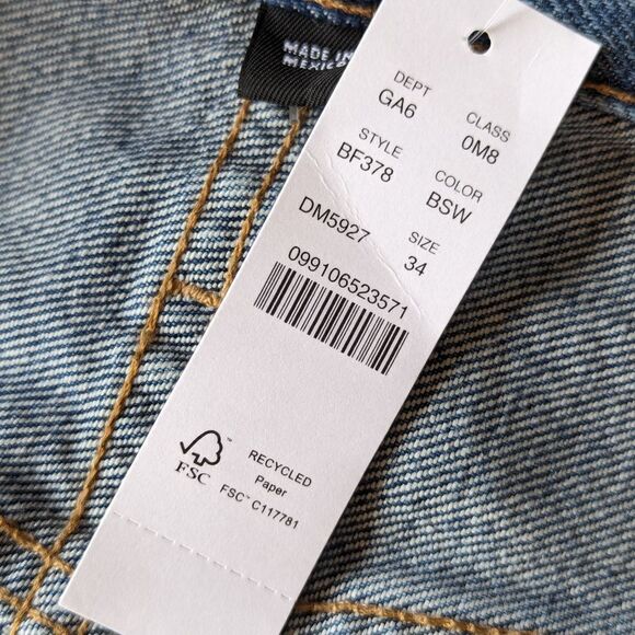 J. Crew Relaxed Fit Denim Cut Off Blue Jean Shorts Mid Rise Women's Sz 34‎ NWT - Picture 10 of 15